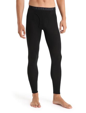 Icebreaker Merino 175 Everyday Thermal Leggings With Fly Férfi Base Layers Fekete | HU 1400ZUTG